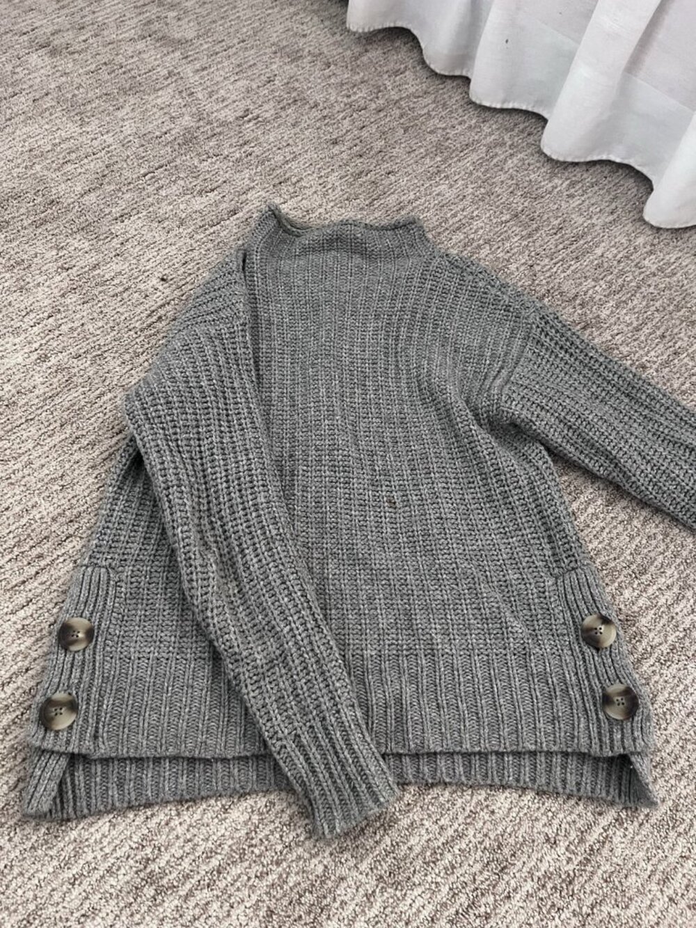 Madewell Gray Chunky Knit Sweater